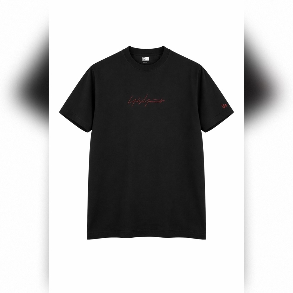 YOHJI YAMAMOTO X NEW ERA EMBROIDERED LOGO TSHIRT BLACK "NWT"